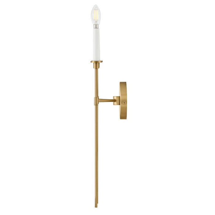 Lark Hux 2 Light Medium Sconce, Lacquered Brass