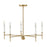 Lark Hux 5 Light Medium Single Tier Chandelier, Lacquered Brass