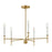 Lark Hux 5 Light Medium Single Tier Chandelier, Lacquered Brass