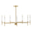 Lark Hux 7 Light Large Single Tier Chandelier, Lacquered Brass