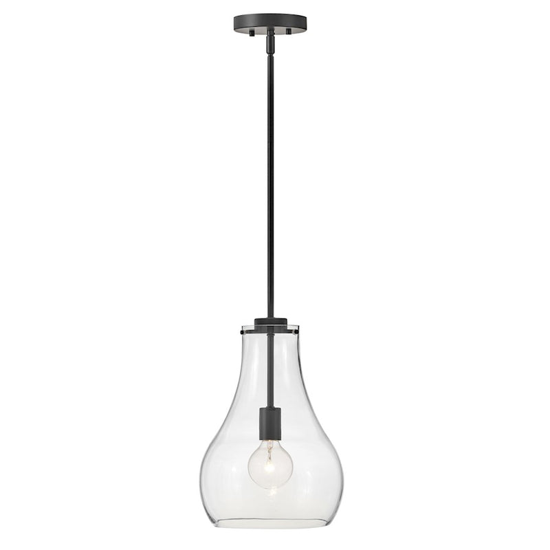 Lark Frankie 1-Light Pendant | Transitional Brushed Nickel Steel and Clear Glass | Kitchen Island & Dining Room | 10 x 10 x 15 in | Model 83117BN