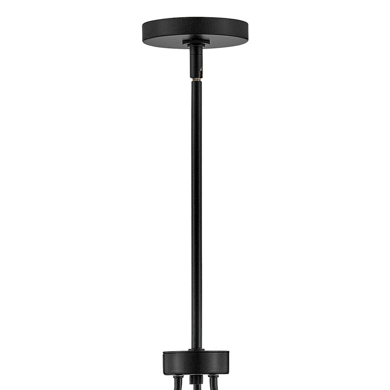 Lark Lazlo 38in 12-Light Chandelier | Transitional Black Steel and Lacquered Brass | Dining Room & Living Room | 38 x 38 x 20 in | Model 83159BK