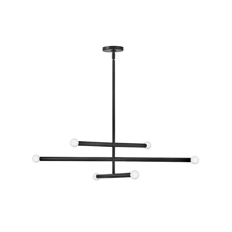Lark Millie 36in 6-Light Multi Tier Chandelier | Mid-Century Modern Lacquered Brass Steel | Dining Room & Living Room | 36 x 36 x 8 in | Model 83195LCB