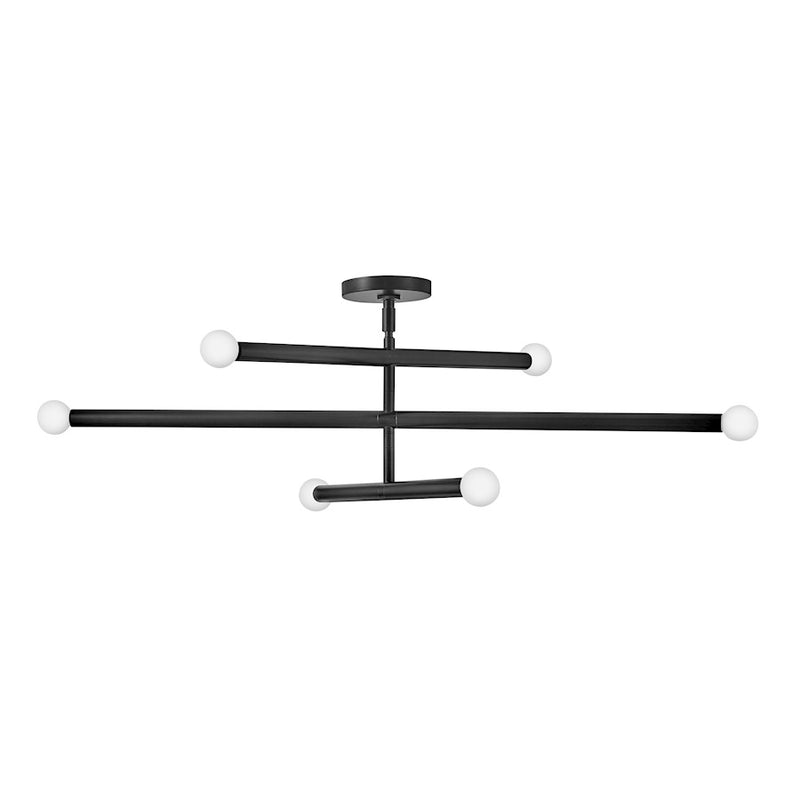 Lark Millie 36in 6-Light Multi Tier Chandelier | Mid-Century Modern Lacquered Brass Steel | Dining Room & Living Room | 36 x 36 x 8 in | Model 83195LCB