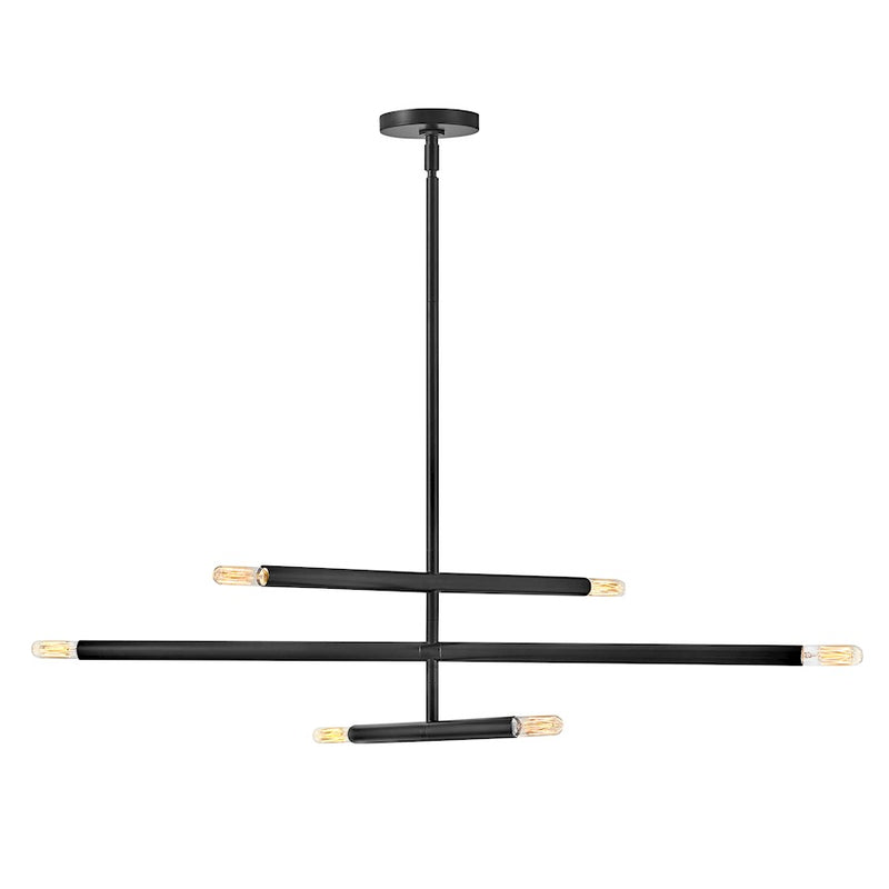 Lark Millie 36in 6-Light Multi Tier Chandelier | Mid-Century Modern Lacquered Brass Steel | Dining Room & Living Room | 36 x 36 x 8 in | Model 83195LCB