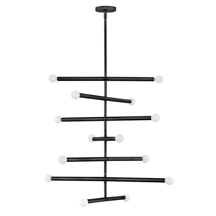 Lark Millie 14 Light Large Multi Tier Chandelier, Black - 83199BK