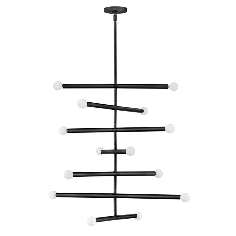 Lark Millie 14 Light Large Multi Tier Chandelier, Black