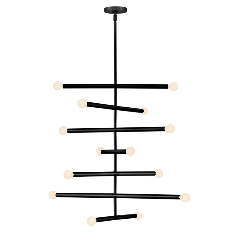 Lark Millie 14 Light Large Multi Tier Chandelier, Black