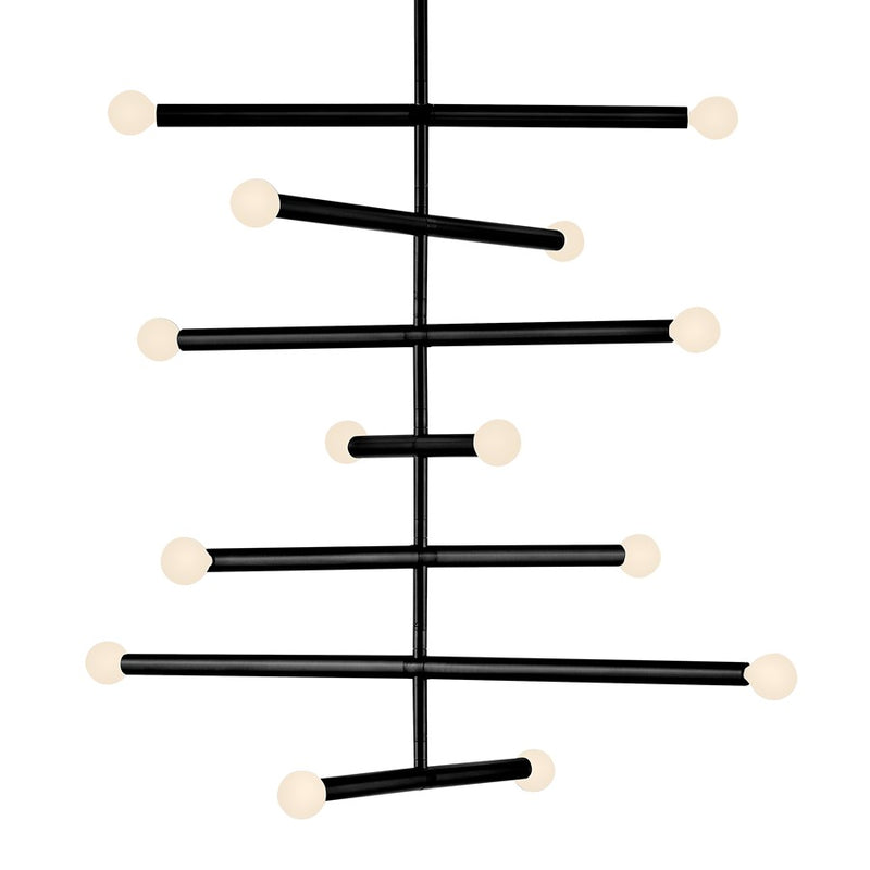 Lark Millie 14 Light Large Multi Tier Chandelier, Black
