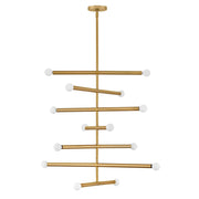 Lark Millie 14 Light Large Multi Tier Chandelier, Lacquered Brass - 83199LCB