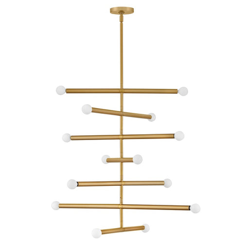 Lark Millie 14 Light Large Multi Tier Chandelier, Lacquered Brass - 83199LCB