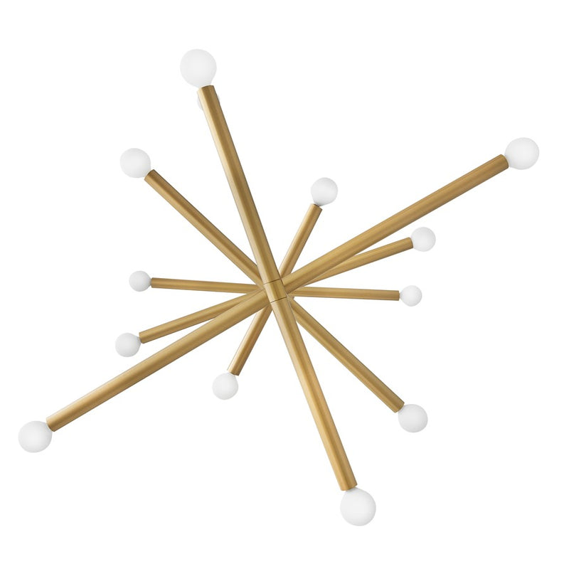 Lark Millie 31in 14-Light Chandelier | Midcentury Modern Lacquered Brass Steel | Living Room & Dining Room | 31 x 31 x 29 in | Model 83199LCB