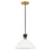 Lark Simon 1 Light Small Convertible Pendant, Black/Cased Opal - 83257BK-CO