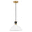 Lark Simon 1 Light Small Convertible Pendant, Black/Cased Opal