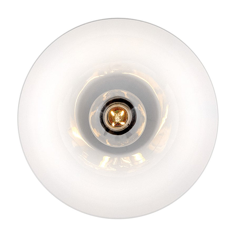 Lark Stu 1 Light Small Flush Mount, Black/Cased Opal