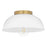 Lark Stu 1 Light Small Flush Mount, Lacquered Brass/Cased Opal