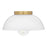 Lark Stu 1 Light Small Flush Mount, Lacquered Brass/Cased Opal