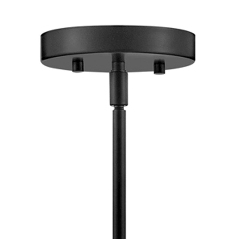 Lark Lane 7in 1-Light Pendant | Transitional Black Steel and Cased Opal Glass | Kitchen Island & Dining Room | 7 x 7 x 15.75 in | Model 83377BK-CO