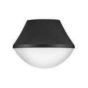 Lark Haddie 1 Light Small Flush Mount, Black/Cased Opal - 83411BK