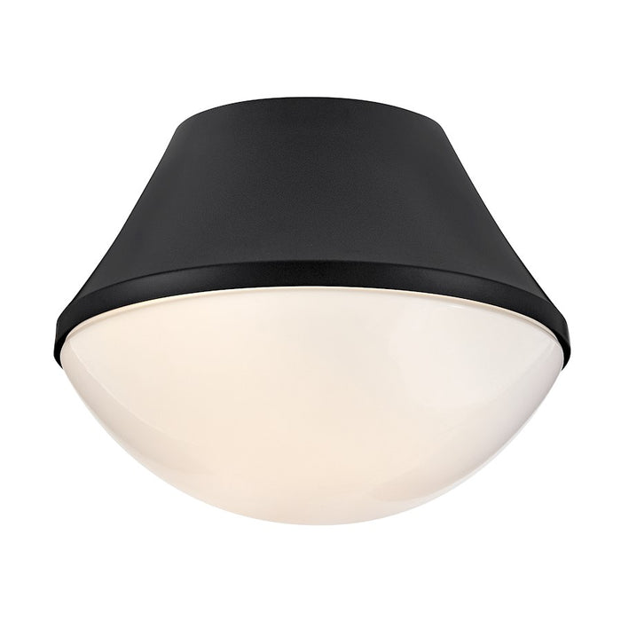 Lark Haddie 1 Light Small Flush Mount, Black/Cased Opal