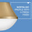 Lark Haddie 1 Light Small Flush Mount, Lacquered Brass/Cased Opal