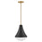 Lark Haddie 1 Light Small Pendant, Black/Cased Opal - 83417BK