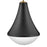 Lark Haddie 1 Light Small Pendant, Black/Cased Opal