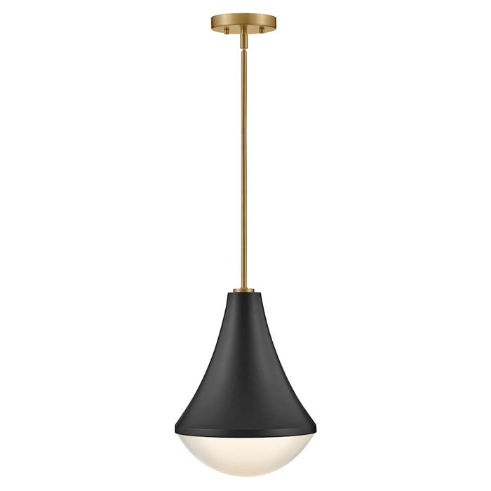 Lark Haddie 1 Light Small Pendant, Black/Cased Opal