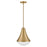 Lark Haddie 1 Light Small Pendant, Lacquered Brass/Cased Opal - 83417LCB