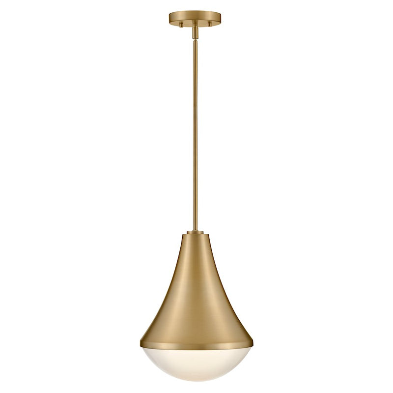 Lark Haddie 1 Light Small Pendant, Lacquered Brass/Cased Opal