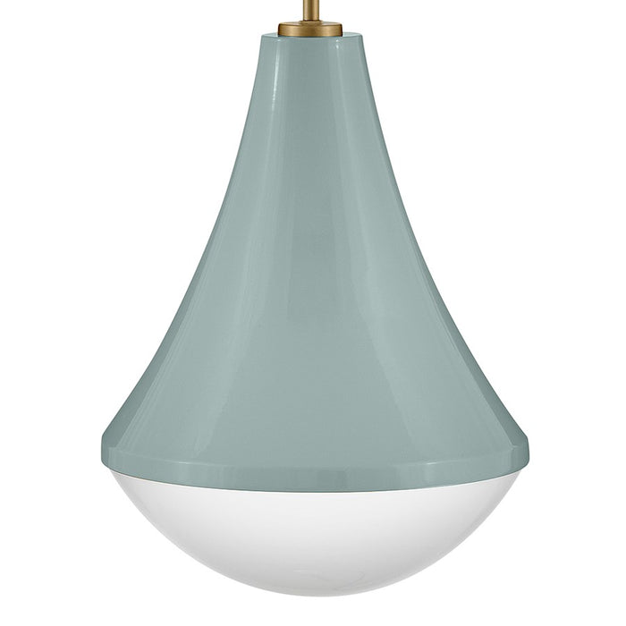 Lark Haddie 1 Light Small Pendant, Seafoam/Cased Opal