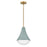 Lark Haddie 1 Light Small Pendant, Seafoam/Cased Opal