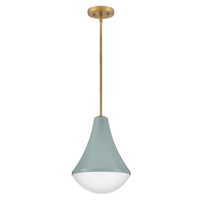 Lark Haddie 1 Light Small Pendant, Seafoam/Cased Opal