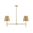 Lark Blake 2 Light Small Linear Chandelier, Lacquered Brass - 83445LCB