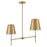 Lark Blake 2 Light Small Linear Chandelier, Lacquered Brass