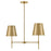 Lark Blake 2 Light Small Linear Chandelier, Lacquered Brass