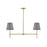 Lark Blake 2 Light Small Linear Chandelier, Brass/French Gray - 83445LCB-FY