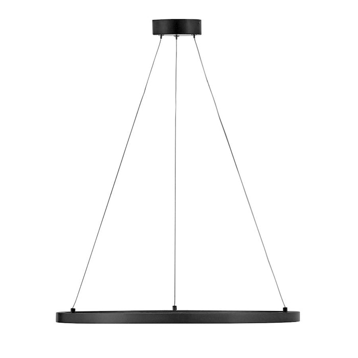 Lark Kenna LED Medium Single Tier Chandelier, Black/Acrylic Lens