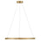 Lark Kenna LED Medium Single Tier Chandelier, Brass/Acrylic Lens