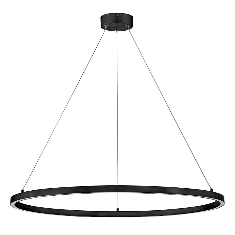 Lark Kenna LED Large Single Tier Chandelier, Black/Acrylic Lens