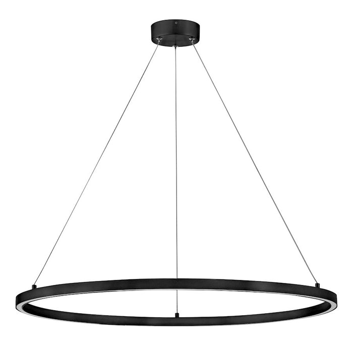 Lark Kenna LED Large Single Tier Chandelier, Black/Acrylic Lens