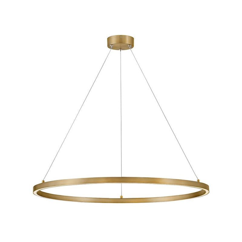 Lark Kenna LED Large Single Tier Chandelier, Brass/Acrylic Lens - 83465LCB