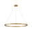 Lark Kenna LED Large Single Tier Chandelier, Brass/Acrylic Lens - 83465LCB