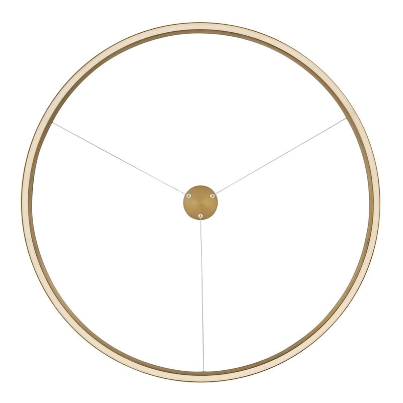Lark Kenna 33in LED Single Tier Chandelier | Modern Lacquered Brass Aluminum and Acrylic Lens | Living Room & Dining Room | 1300 Lumens | Model 83465LCB