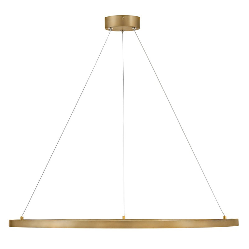 Lark Kenna 33in LED Single Tier Chandelier | Modern Lacquered Brass Aluminum and Acrylic Lens | Living Room & Dining Room | 1300 Lumens | Model 83465LCB