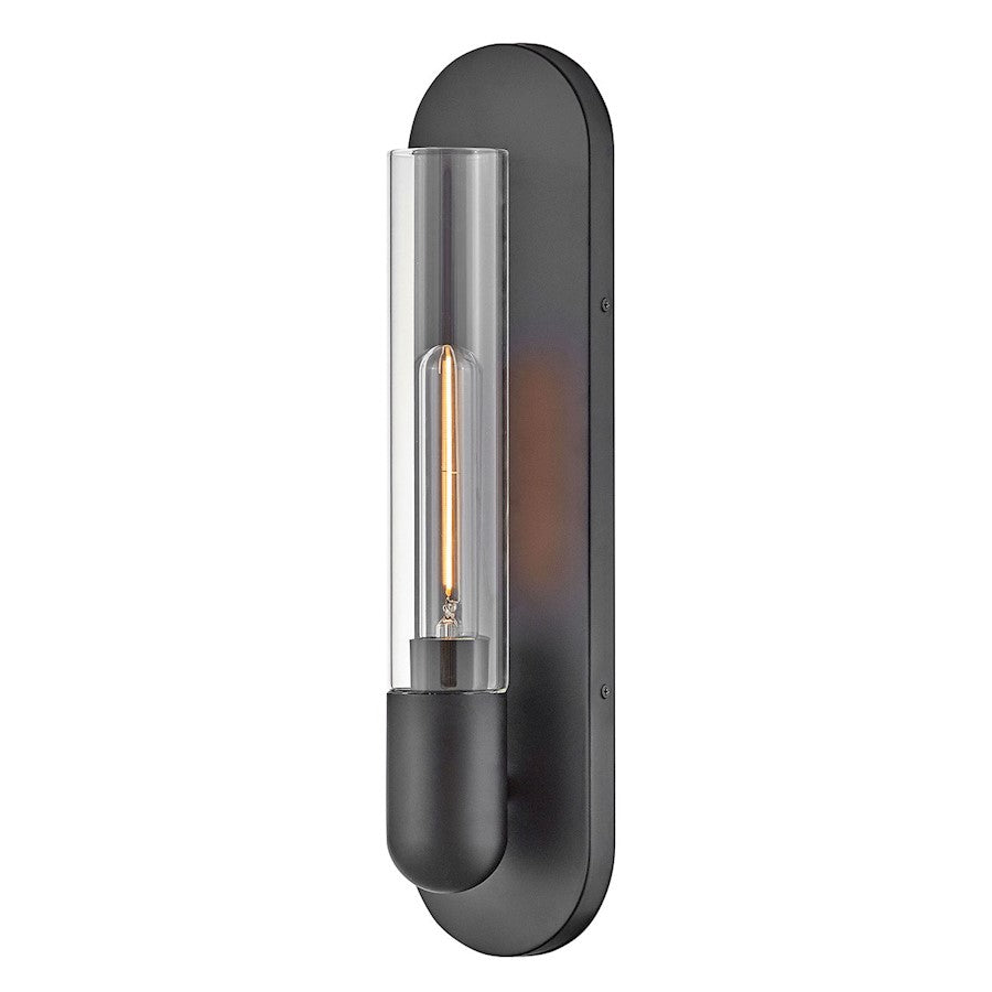 Lark Tully 1 Light Medium Sconce, Black/Clear - 83470BK