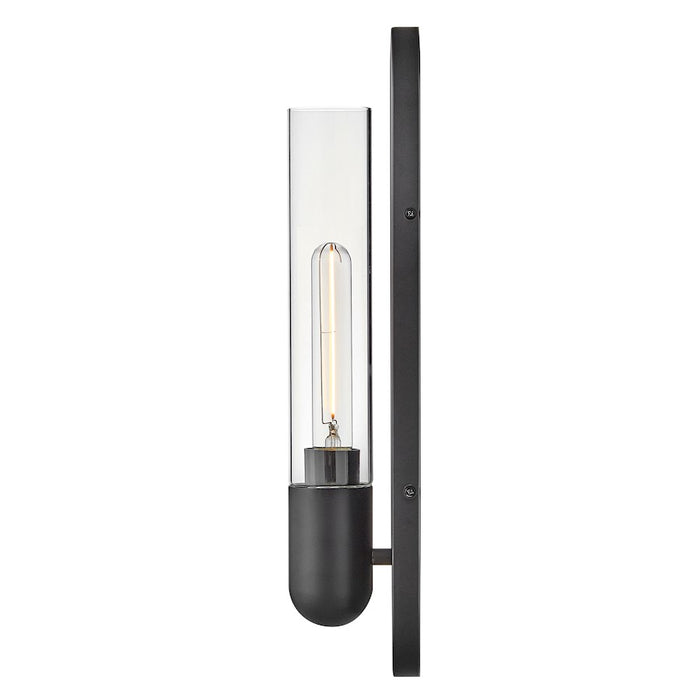 Lark Tully 1 Light Medium Sconce, Black/Clear