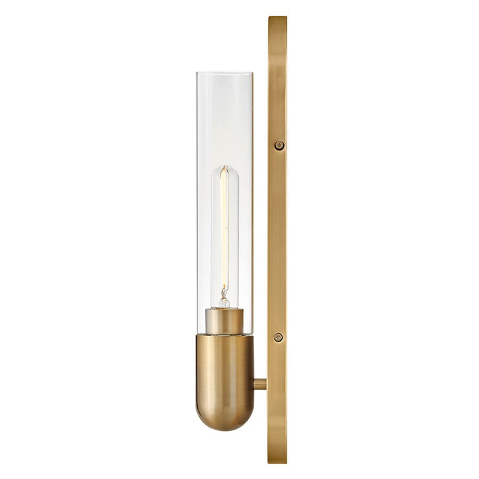 Lark Tully 1 Light Medium Sconce, Lacquered Brass/Clear