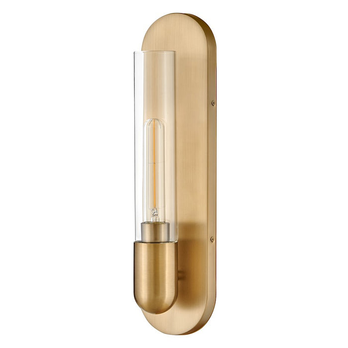 Lark Tully 1 Light Medium Sconce, Lacquered Brass/Clear