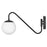 Lark Dottie 1 Light Small Sconce, Black/Etched Opal